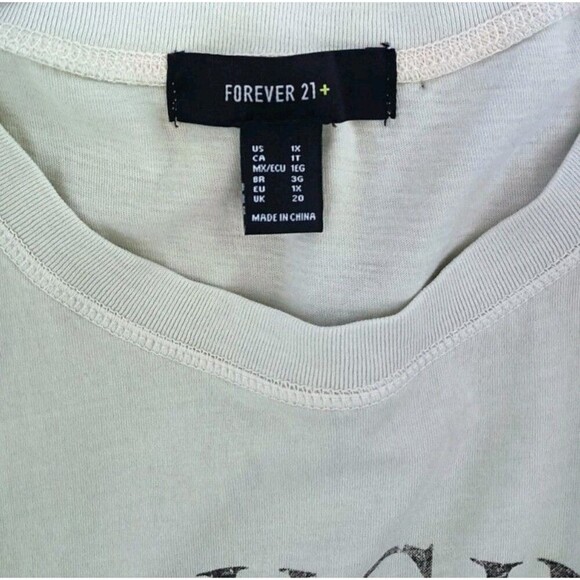 Forever 21 Cowgirl T-shirt Size 1X Sleeveless Pastel Green Rodeo Western Muscle - Picture 4 of 5